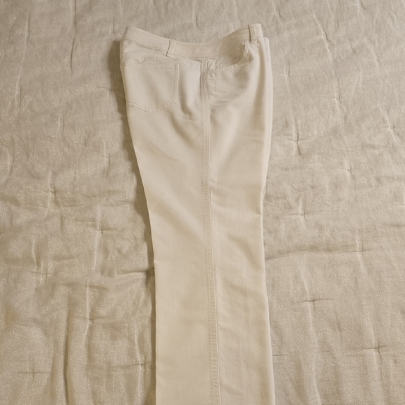 Lafayette 148 New York White Straight Leg Jeans - Picture 4 of 12
